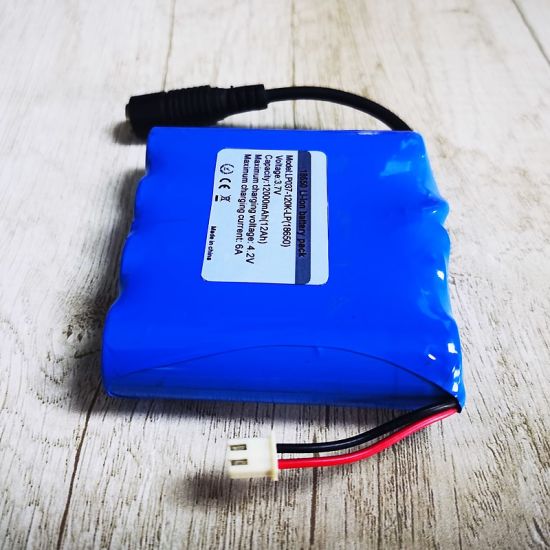 1S4P 3.6V 3.7V 18650 12000mAh 12Ah Paquete de batería de iones de litio recargable con PCM y conector