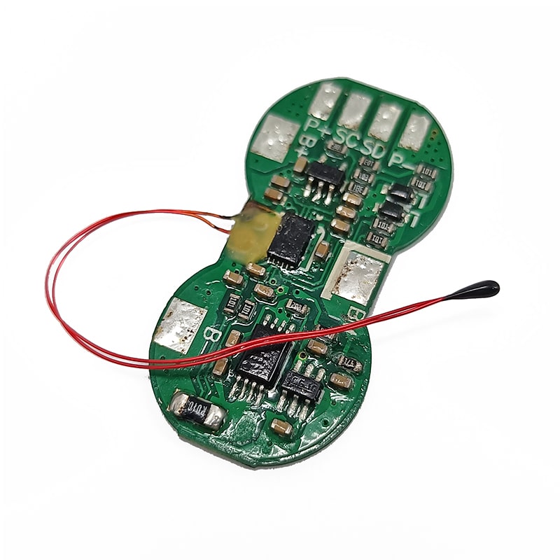 2s 3A BMS para 7.2V 7.4V Li-ion/Litio/Li-Polymer 6V 6.4V LiFePO4 Batería con protocolo I2c y NTC Tamaño L35*W17.5*T3mm (PCM-L02S02-F64)