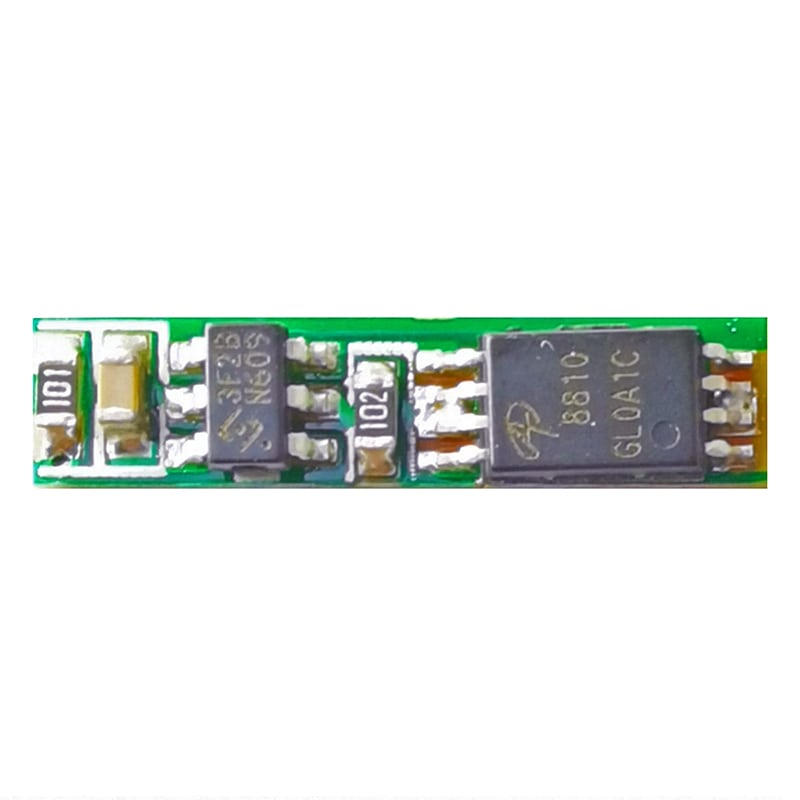 1s 2a Super Small BMS para 3.6V 3.7V Li-ion/Litio/Li-Polymer 3V 3.2V LiFePO4 Tamaño del paquete de baterías L18*W3.5*T2mm (PCM-LiM424-033)
