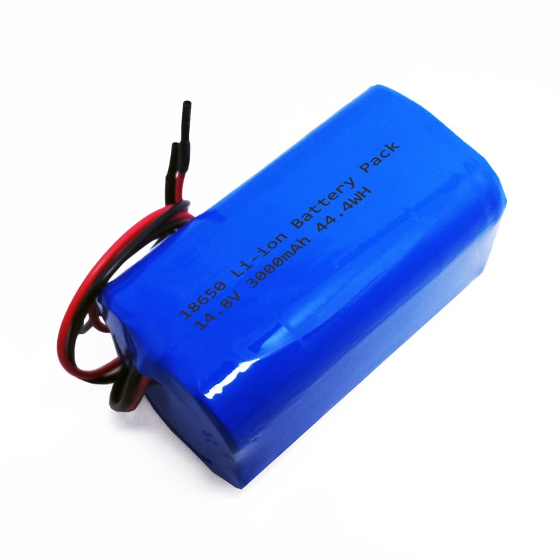 4S1P 12V 14.4V 14.8V 18650 3000mAh Paquete de batería de iones de litio recargable con PCM y conectores