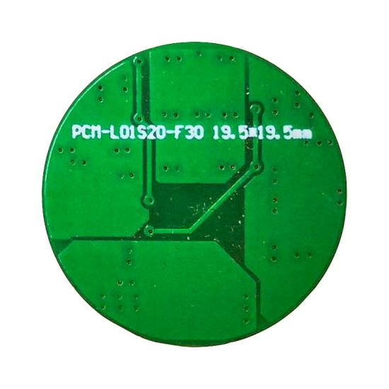 1S 15A PCM circular BMS para 3.6V 3.7V LI-ION / Litio / Li-Polymer 3V 3.2V LIFEPO4 Tamaño de la batería φ 19.5mm (PCM-L01S20-F30)