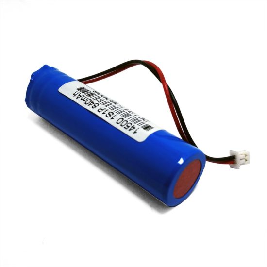 3.6V 3.7V 14500 840mAh Paquete de batería de iones de litio AA recargable con PCM y conector